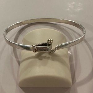 Tiffany & Co Hook Bracelet Bangle - Retired - Sterling Silver & 18K Gold